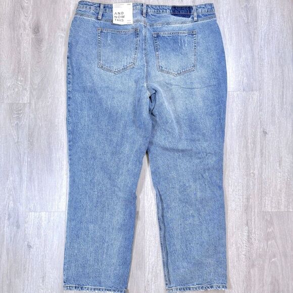 Distressed Straight Leg Jeans 18W - Picture 3 of 4
